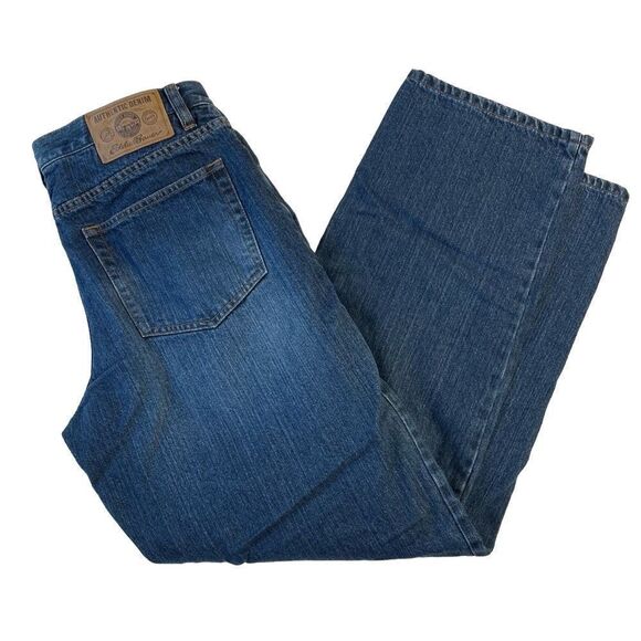 Eddie Bauer 100% Cotton Flannel Lined Denim Jean - Men’s 34x32 - Picture 1 of 9